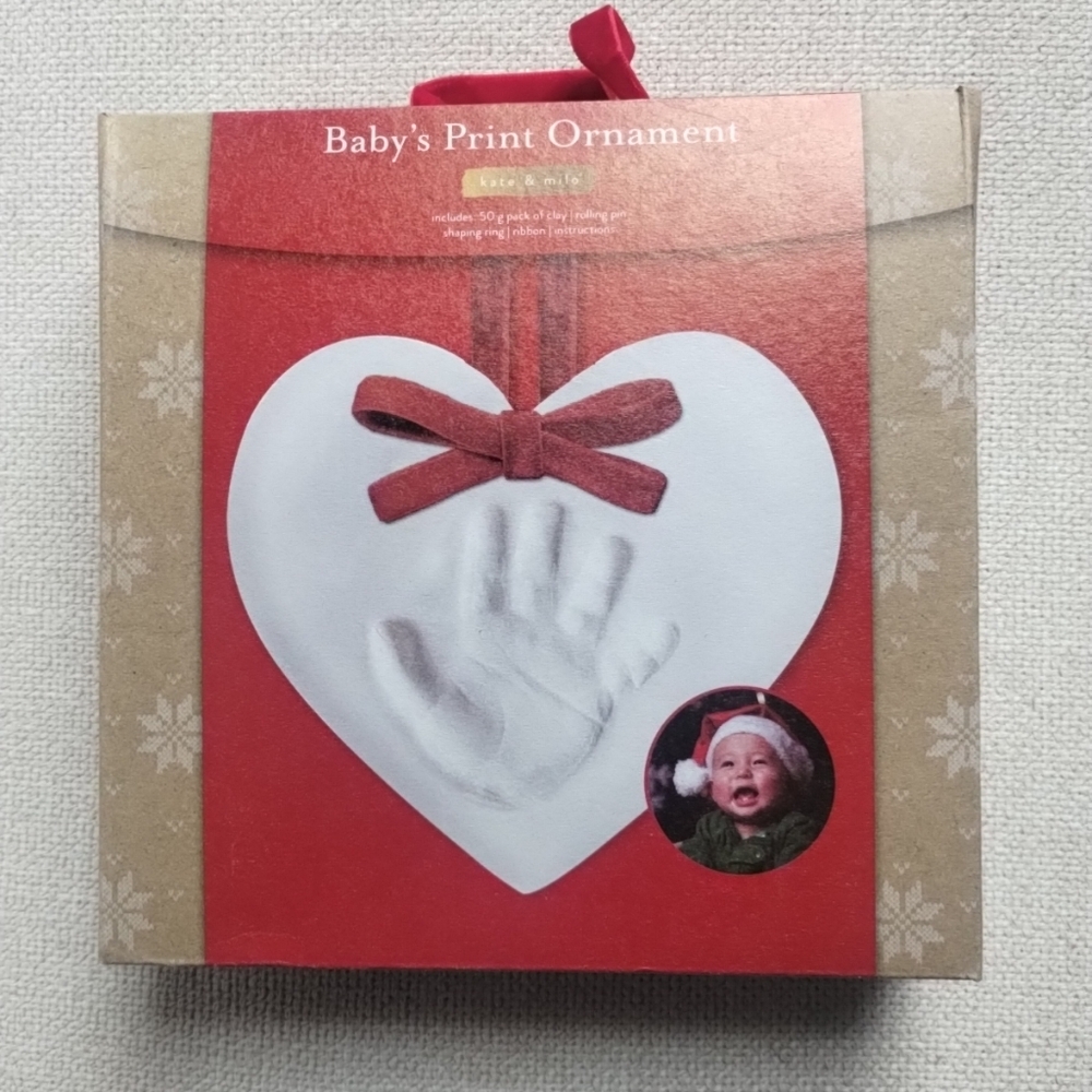 Kate and Milo Ornament Christmas Hand Heart Shaped New